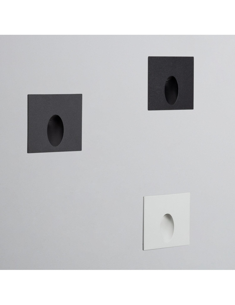 Balise Extérieure Murale LED Encastrable 3W Carrée Ellis Blanche