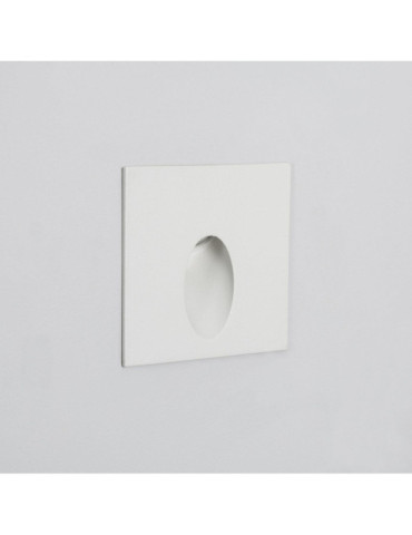 Balise Extérieure Murale LED Encastrable 3W Carrée Ellis Blanche