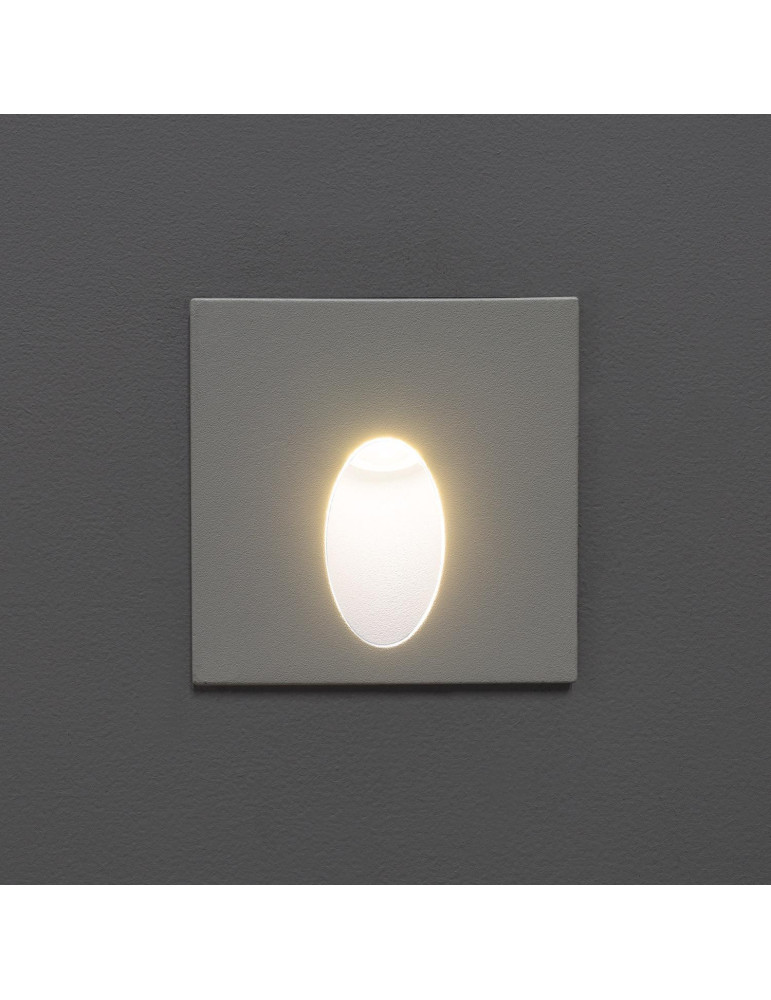 Balise Extérieure Murale LED Encastrable 3W Carrée Ellis Blanche