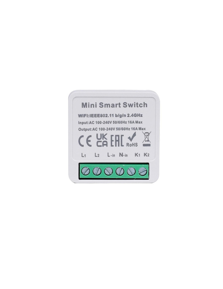 Commutateur Wifi Mini Compatible avec Interrupteur Conventionnel 2 Canaux