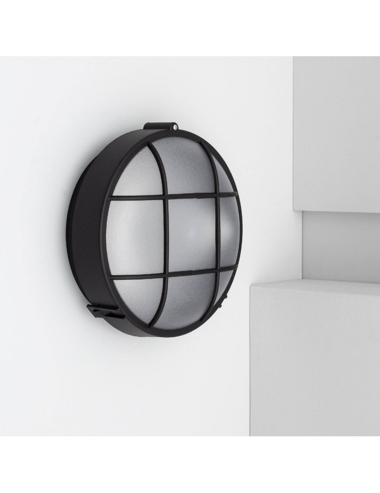 Plafonnier Extérieur Rond  à Grille Hublot Ø220 mm