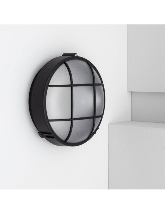 Plafonnier Extérieur Rond  à Grille Hublot Ø220 mm