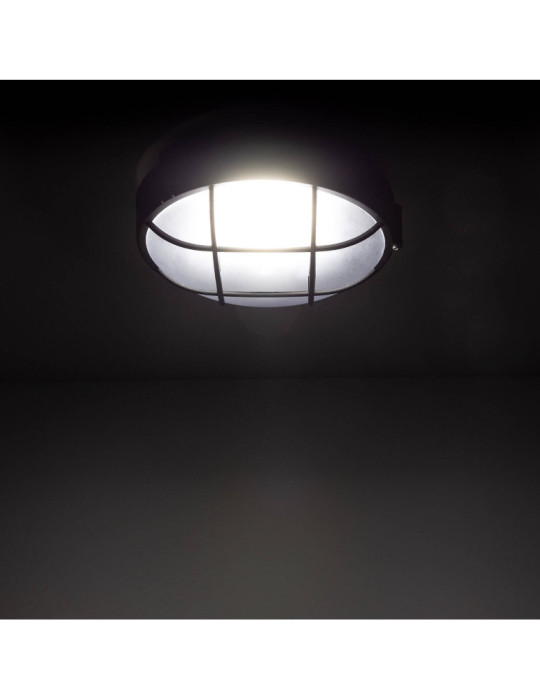 Plafonnier Extérieur Rond  à Grille Hublot Ø220 mm