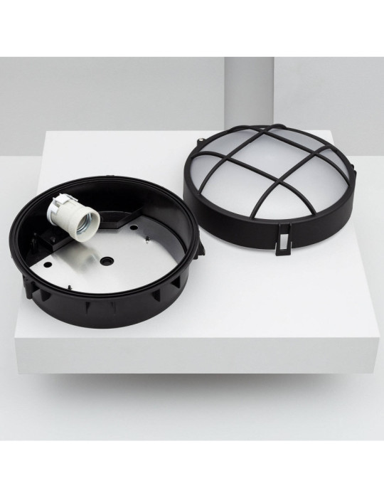 Plafonnier Extérieur Rond  à Grille Hublot Ø220 mm