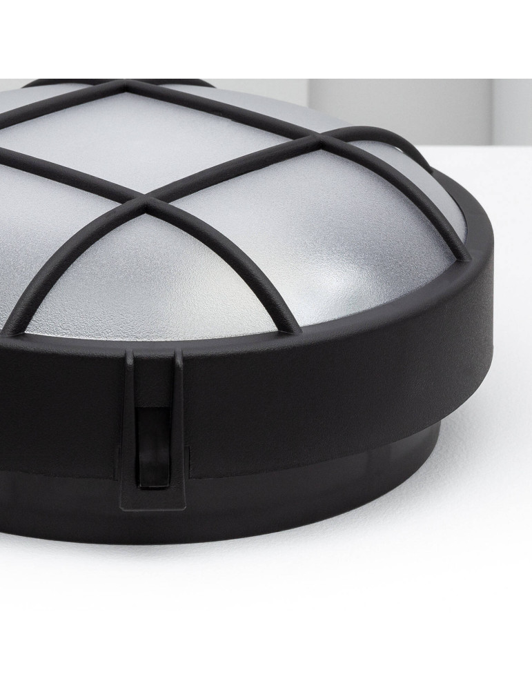 Plafonnier Extérieur Rond  à Grille Hublot Ø220 mm