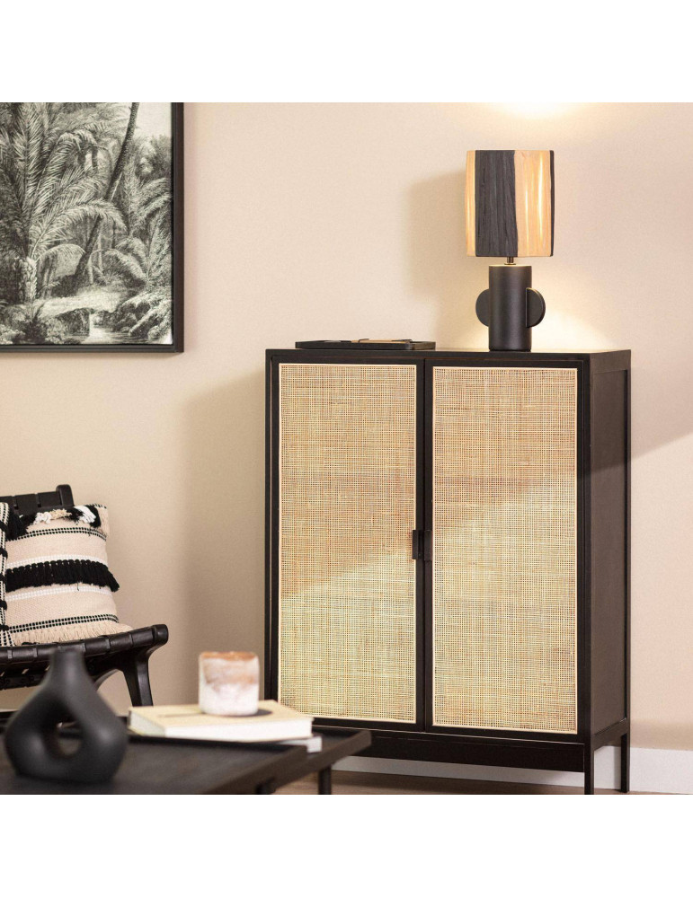 Lampe à Poser Céramique et Raphia Tyler