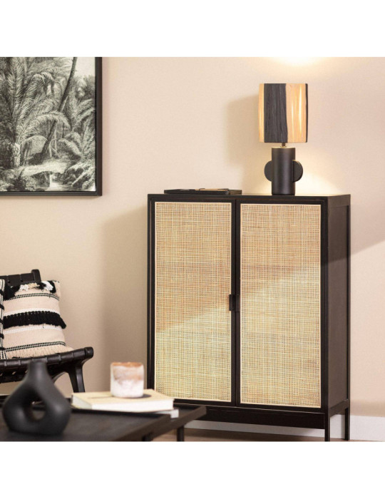 Lampe à Poser Céramique et Raphia Tyler