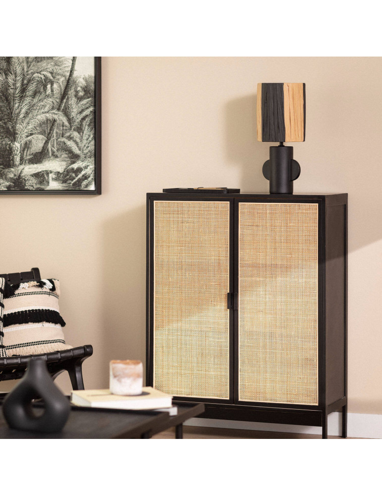 Lampe à Poser Céramique et Raphia Tyler