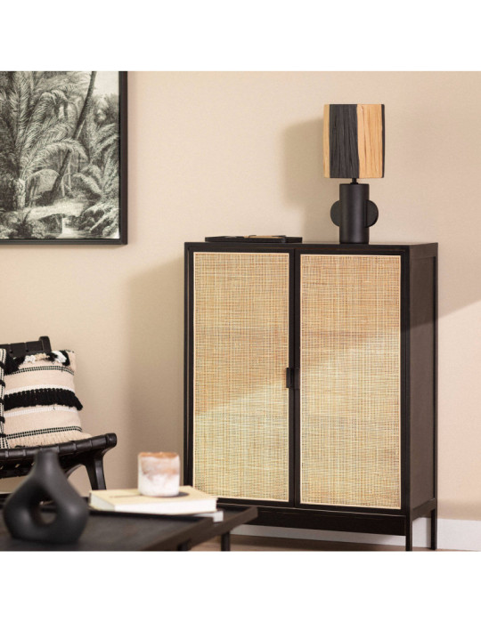 Lampe à Poser Céramique et Raphia Tyler