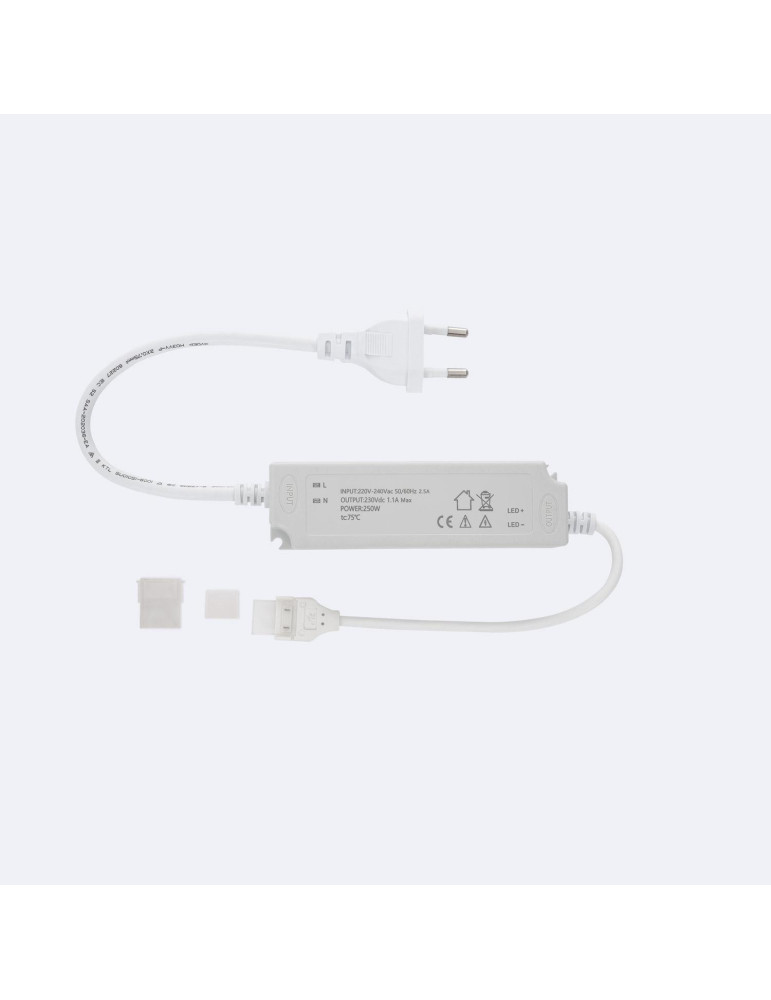 Driver No Flicker pour Rubans LED 220V AC SMD Silicone FLEX IP65 Largeur 12mm Driver No Flicker pour Rubans LED 220V AC SMD Silicone FLEX IP65 Largeur 12mm