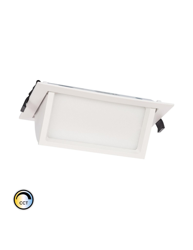 Downlight LED 24W Rectangulaire Orientable OSRAM CCT 120 lm/W LIFUD Coupe 210x125 mm