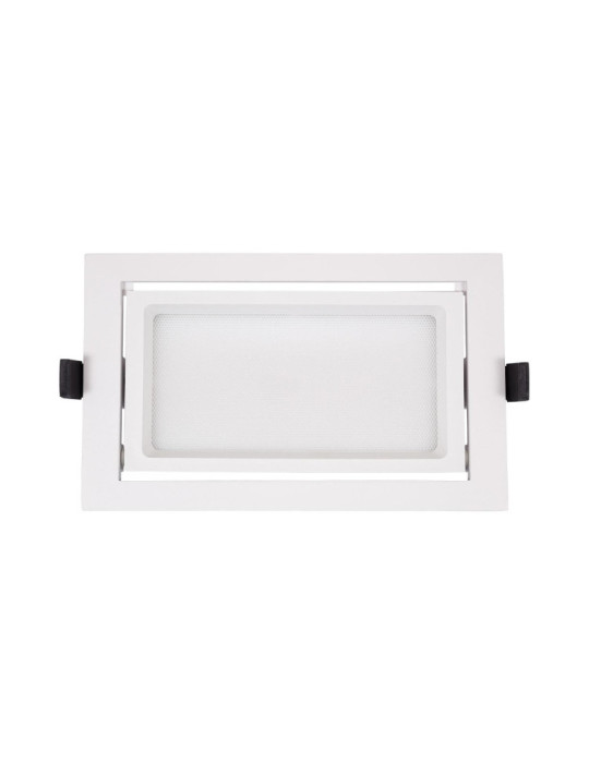 Downlight LED 24W Rectangulaire Orientable OSRAM CCT 120 lm/W LIFUD Coupe 210x125 mm