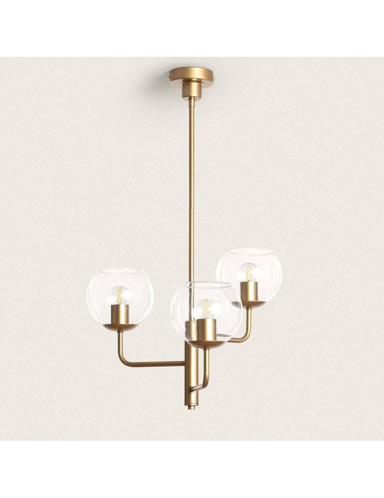 Suspension en métal et verre Tribubble Suspension en métal et verre Tribubble