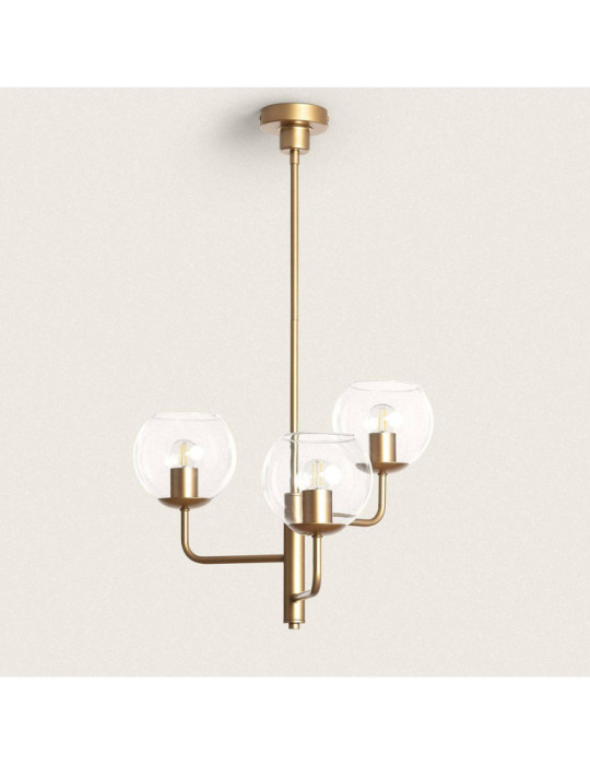 Suspension en métal et verre Tribubble Suspension en métal et verre Tribubble