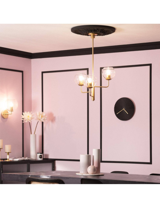 Suspension en métal et verre Tribubble