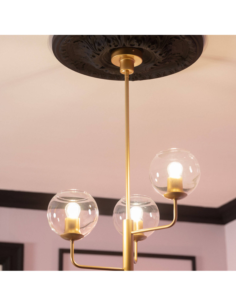 Suspension en métal et verre Tribubble