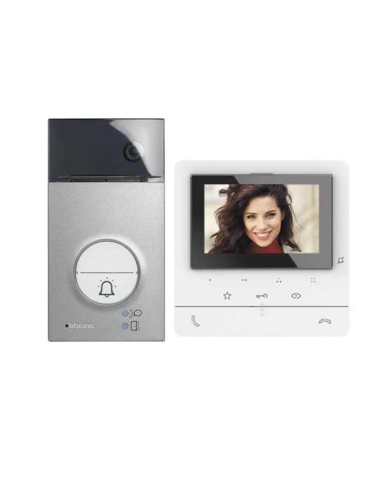 Kit Visiophone 1 Logement 2 fils avec Panneau LINEA 3000 et Moniteur Mains Libres CLASSE 100 BTICINO 364612