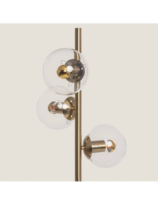 Lampadaire Métal et Verre Moonlight Clear 3 Spots