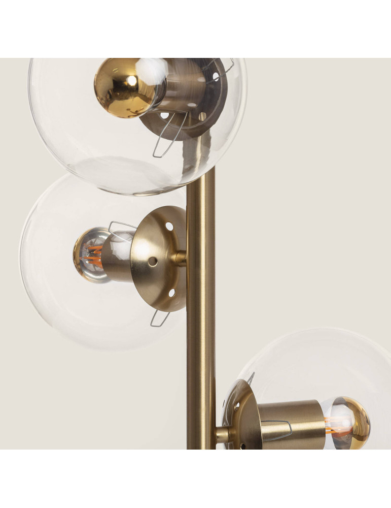 Lampadaire Métal et Verre Moonlight Clear 3 Spots