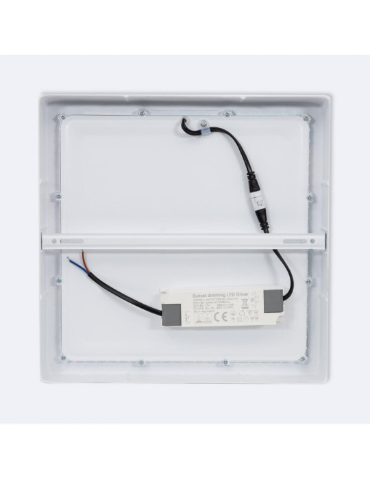 Plafonnier LED Carré 24W Aluminium 300x300 mm Dimmable Dim To Warm