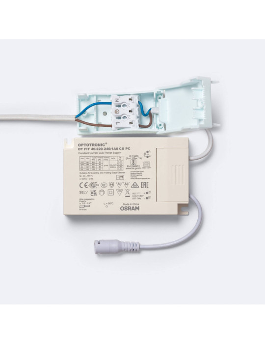 Panneau LED 60x60 cm 40W 4000lm avec boîtier de connexion rapide et câble de sécurité