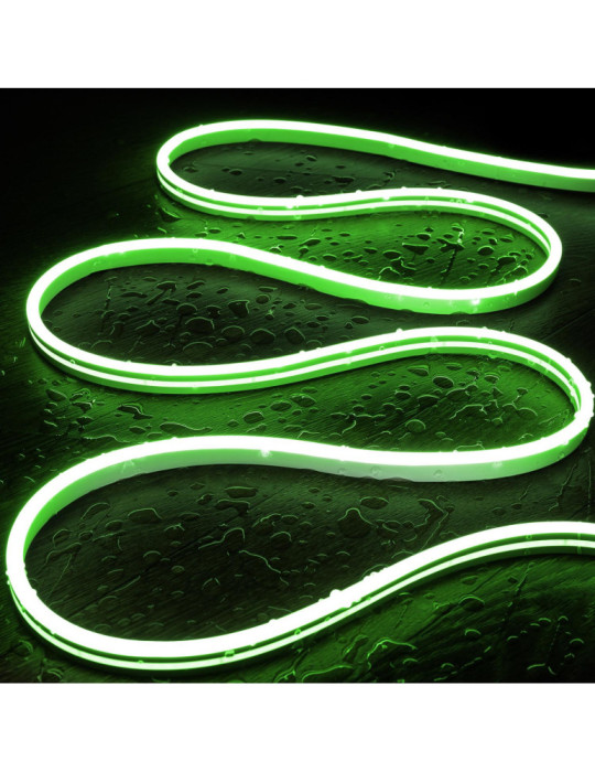 Gaine Néon LED 48V DC 120 LED/m Vert IP65 sur Mesure Coupe tous les 5 cm Gaine Néon LED 48V DC 120 LED/m Vert IP65 sur Mesure Coupe tous les 5 cm