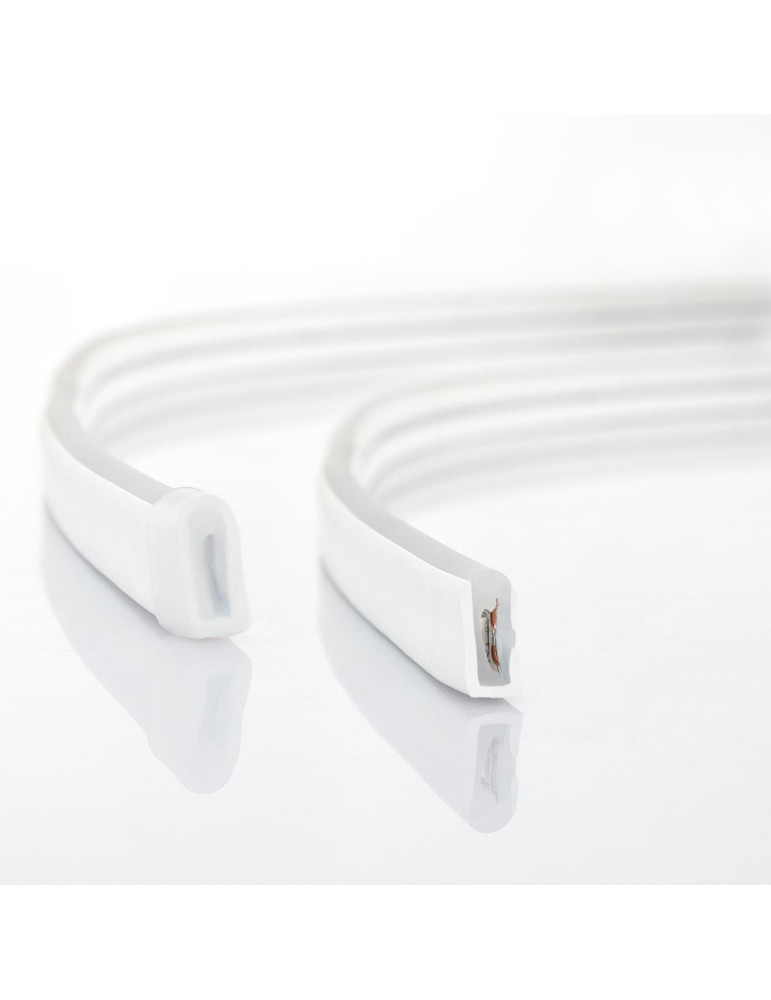 Gaine Néon LED 48V DC 120 LED/m Vert IP65 sur Mesure Coupe tous les 5 cm