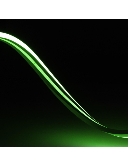 Gaine Néon LED 48V DC 120 LED/m Vert IP65 sur Mesure Coupe tous les 5 cm