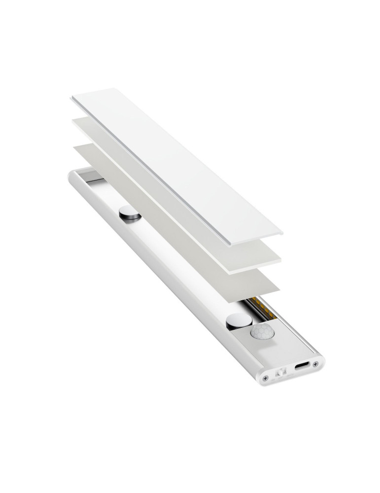 Barre LED 25cm avec Détecteur de Mouvement et Batterie Rechargeable USB C