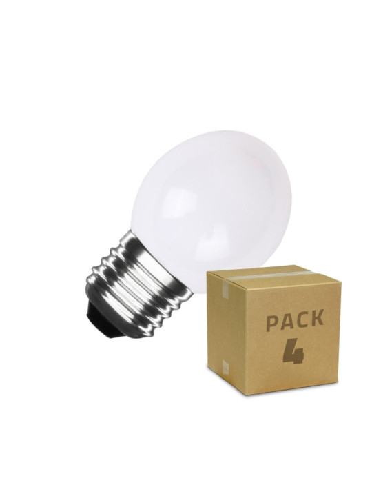 Pack 4 Ampoules LED E27 3W G45 Blanche Pack 4 Ampoules LED E27 3W G45 Blanche