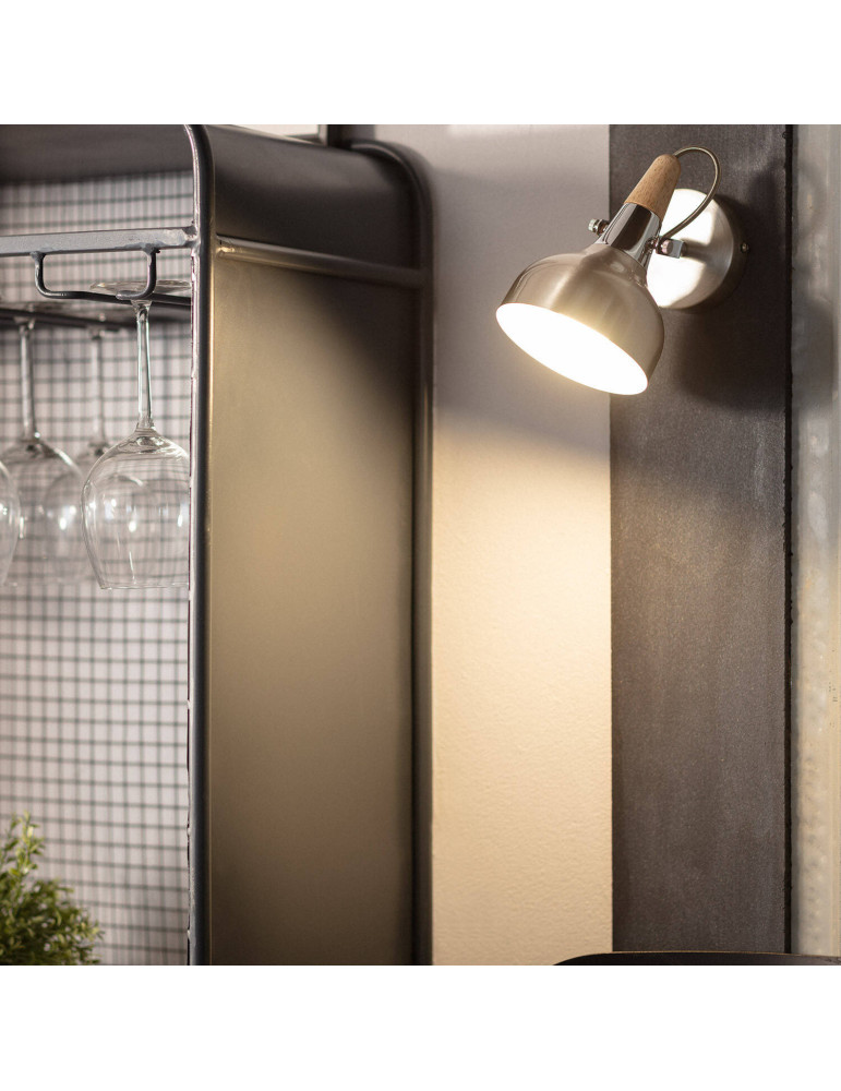 Lampe Murale Orientable Aluminium Emer 1 Spot Argenté