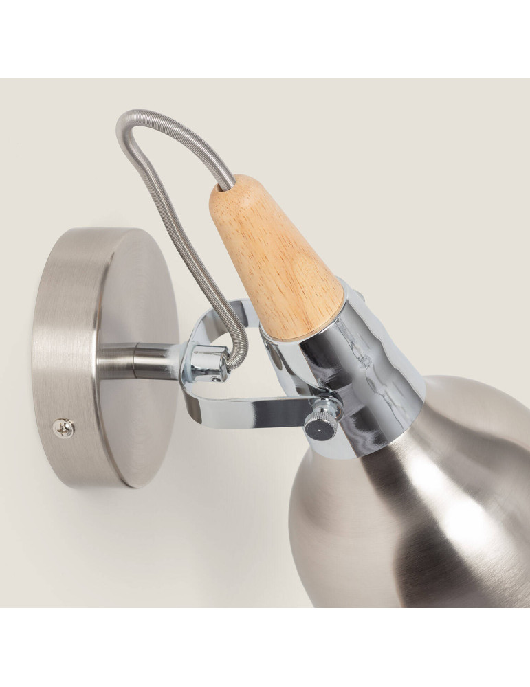 Lampe Murale Orientable Aluminium Emer 1 Spot Argenté