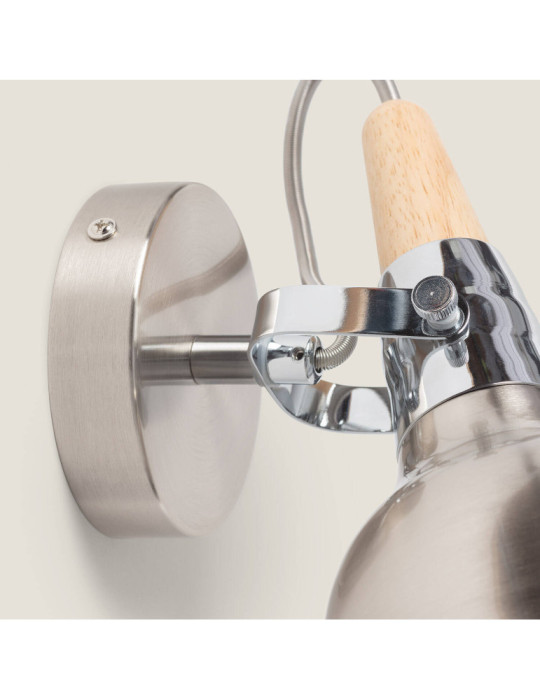 Lampe Murale Orientable Aluminium Emer 1 Spot Argenté