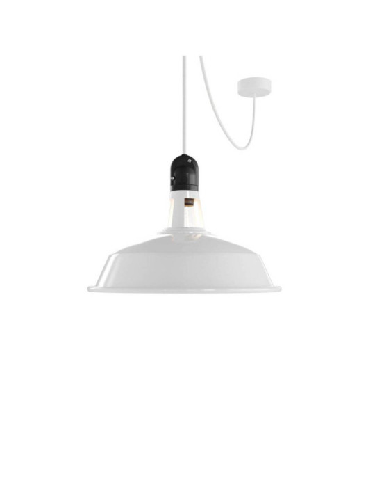 Suspension Eiva Elegant avec Abat-jour Aluminium pour Extérieur IP65 Creative-Cables PDENE50SM01PAM11VBL