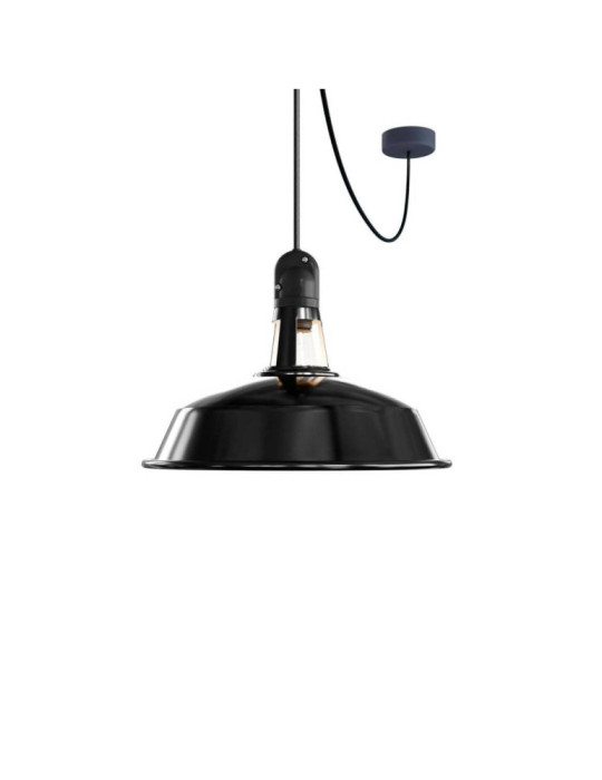 Suspension Eiva Elegant avec Abat-jour Aluminium pour Extérieur IP65 Creative-Cables PDENE50SM01PAM11VBL