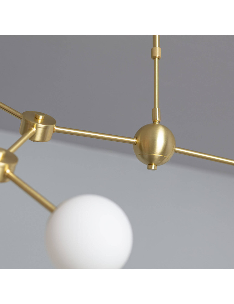 Plafonnier Métal et Verre Moonlight 6 Spots