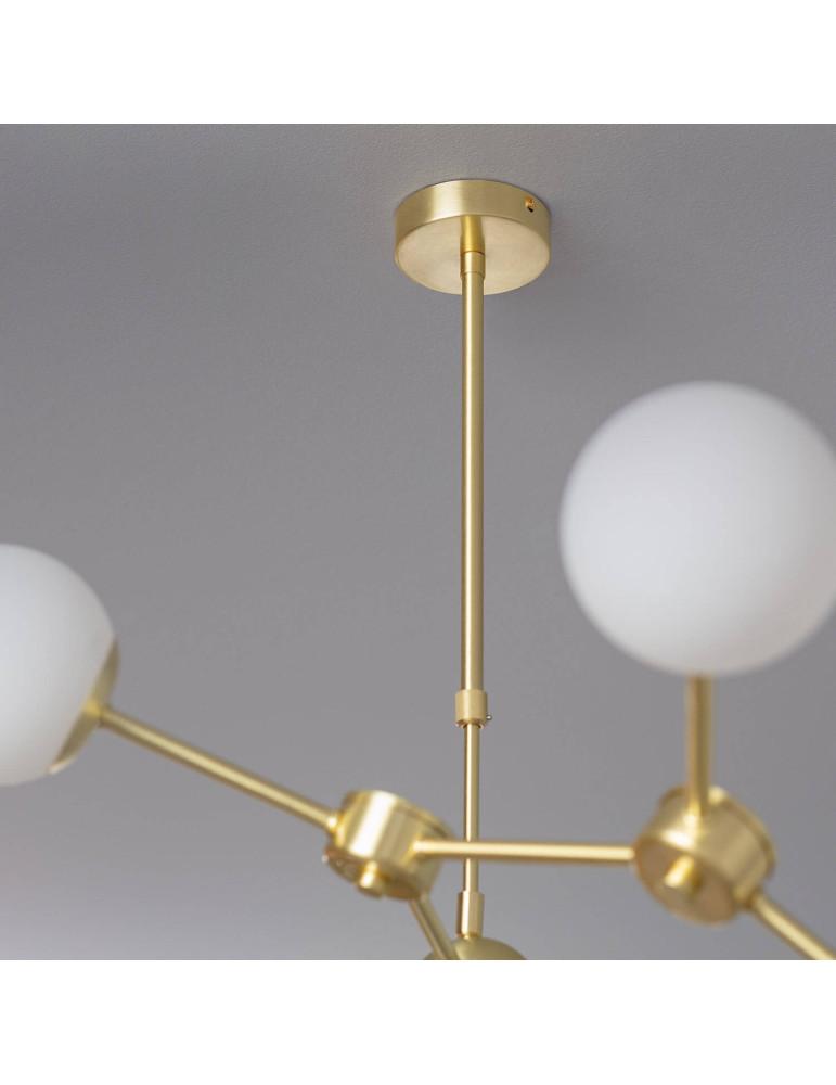 Plafonnier Métal et Verre Moonlight 6 Spots