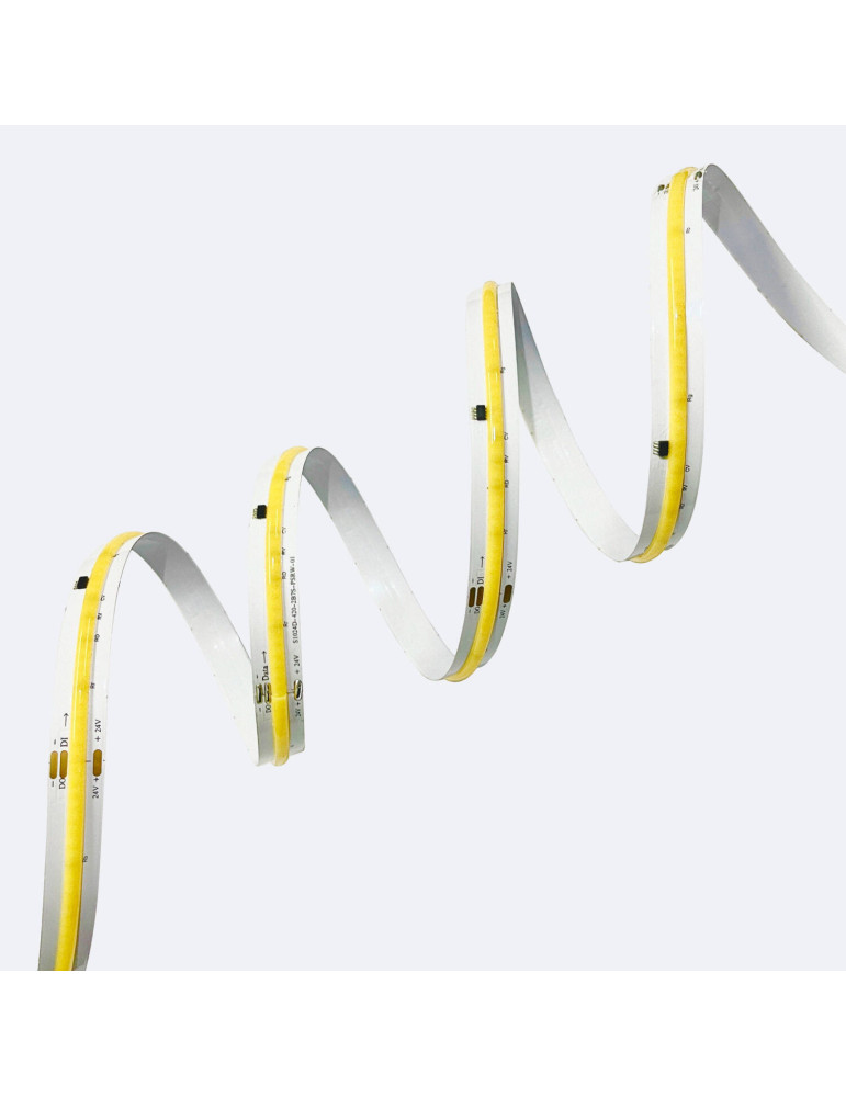 Ruban LED IC Digital SPI 24V DC COB 420 LED/m 5m IP20 CRI90 Largeur 10mm Coupe tous les 10cm