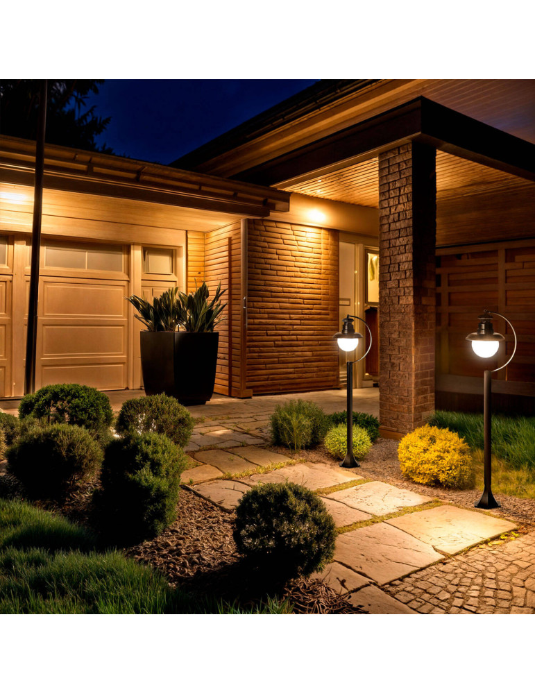 Balise Extérieure en Saillie sur Pied 120 cm Aluminium Lurnea