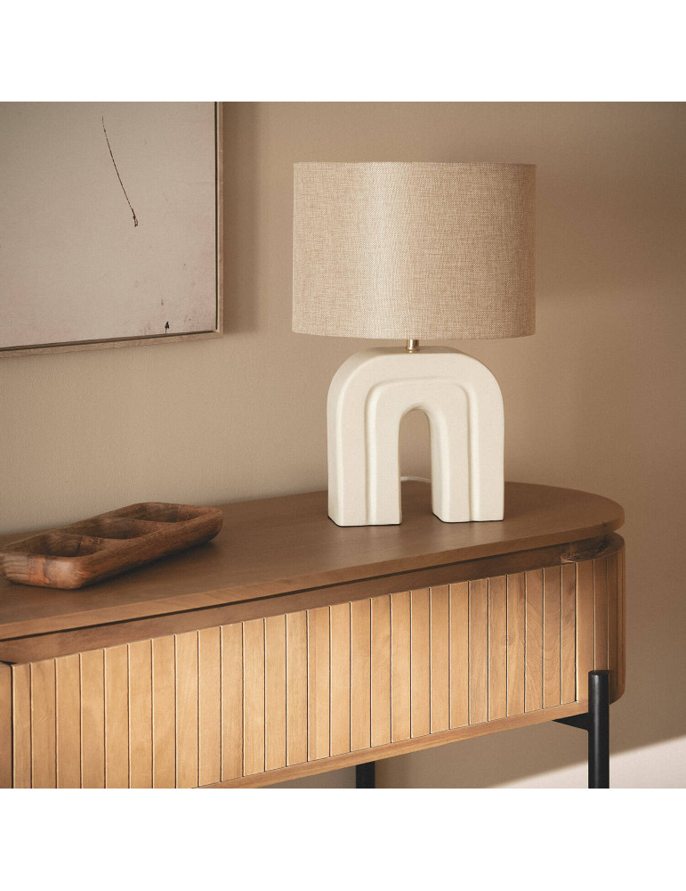 Lampe à Poser Résine et Lin Cira