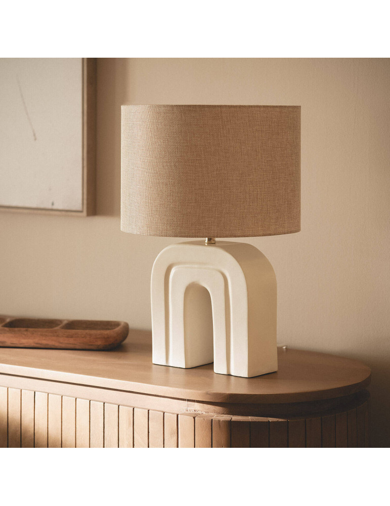 Lampe à Poser Résine et Lin Cira