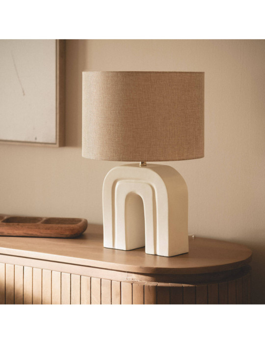 Lampe à Poser Résine et Lin Cira