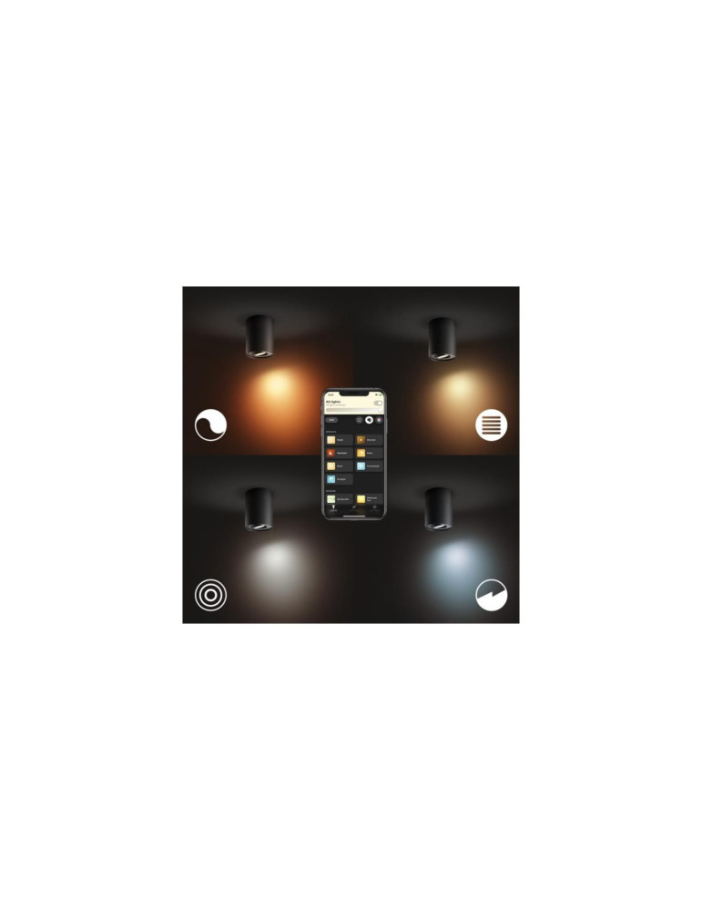 Plafonnier White Ambiance Pillar Simple GU10 PHILIPS Hue