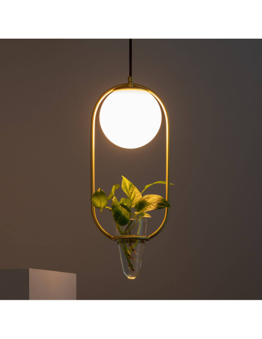 Suspension Métal et Verre Moonlight Puncak