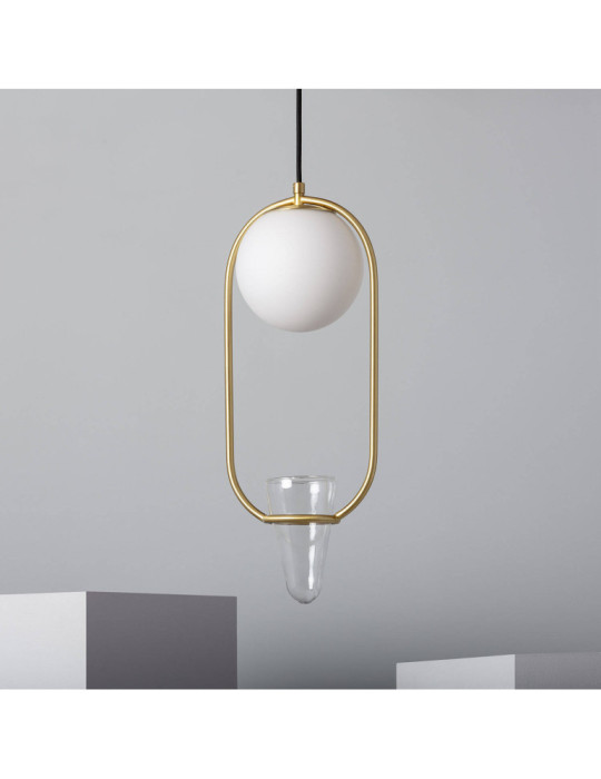 Suspension Métal et Verre Moonlight Puncak