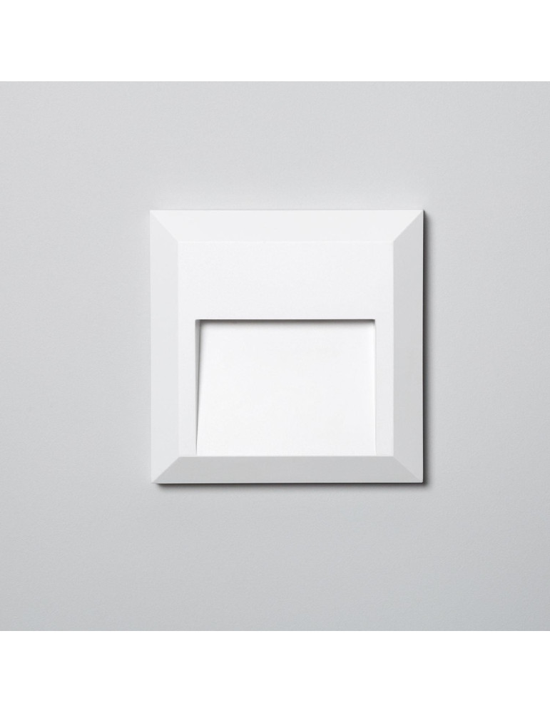 Balise LED Extérieure En Saillie au Mur Carrée Byron Blanche