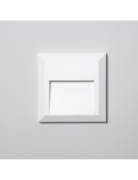 Balise LED Extérieure En Saillie au Mur Carrée Byron Blanche