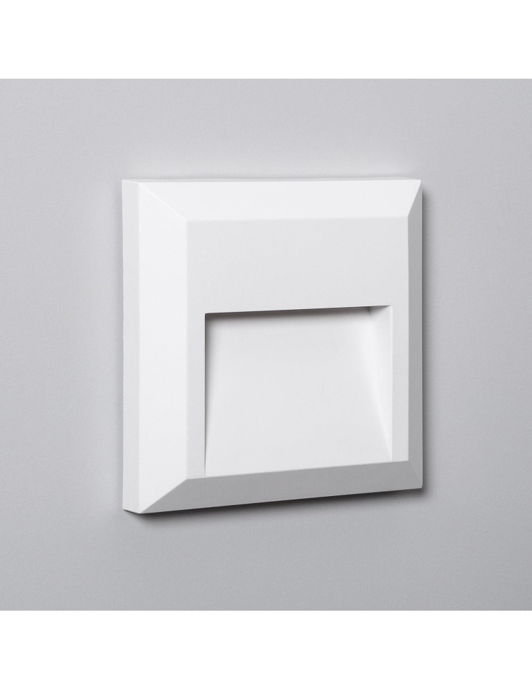Balise LED Extérieure En Saillie au Mur Carrée Byron Blanche