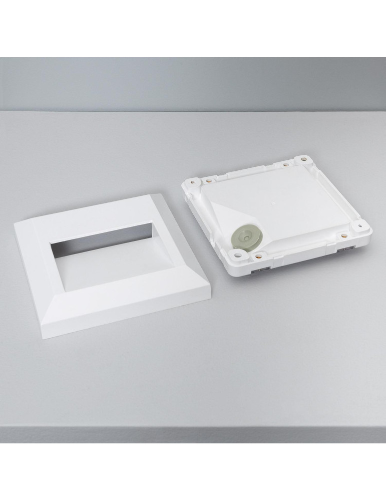 Balise LED Extérieure En Saillie au Mur Carrée Byron Blanche