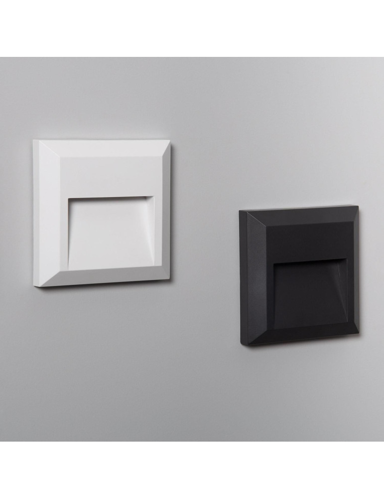 Balise LED Extérieure En Saillie au Mur Carrée Byron Blanche